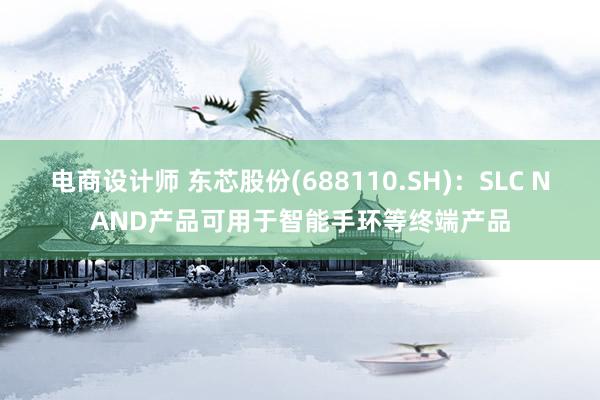 电商设计师 东芯股份(688110.SH)：SLC NAND产品可用于智能手环等终端产品