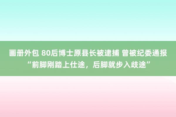 画册外包 80后博士原县长被逮捕 曾被纪委通报“前脚刚踏上仕途，后脚就步入歧途”